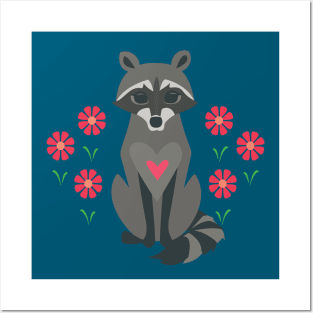 Spring Raccoon Posters and Art